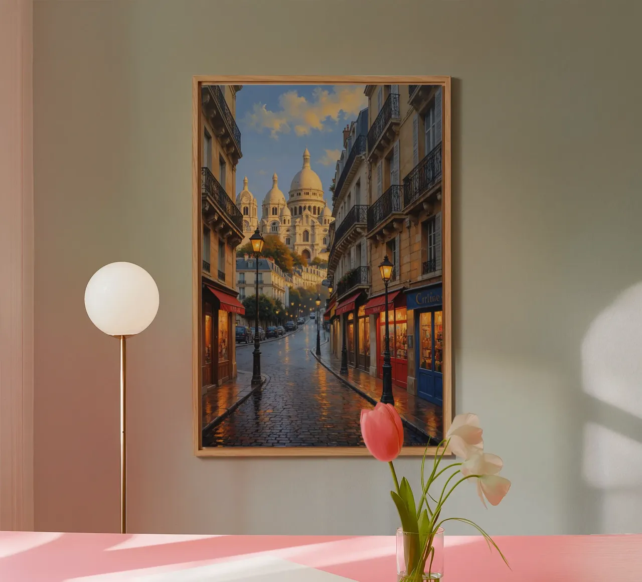 Sunlit Sacré-Cœur Over Montmartre alu-dibond by AlbertKlee