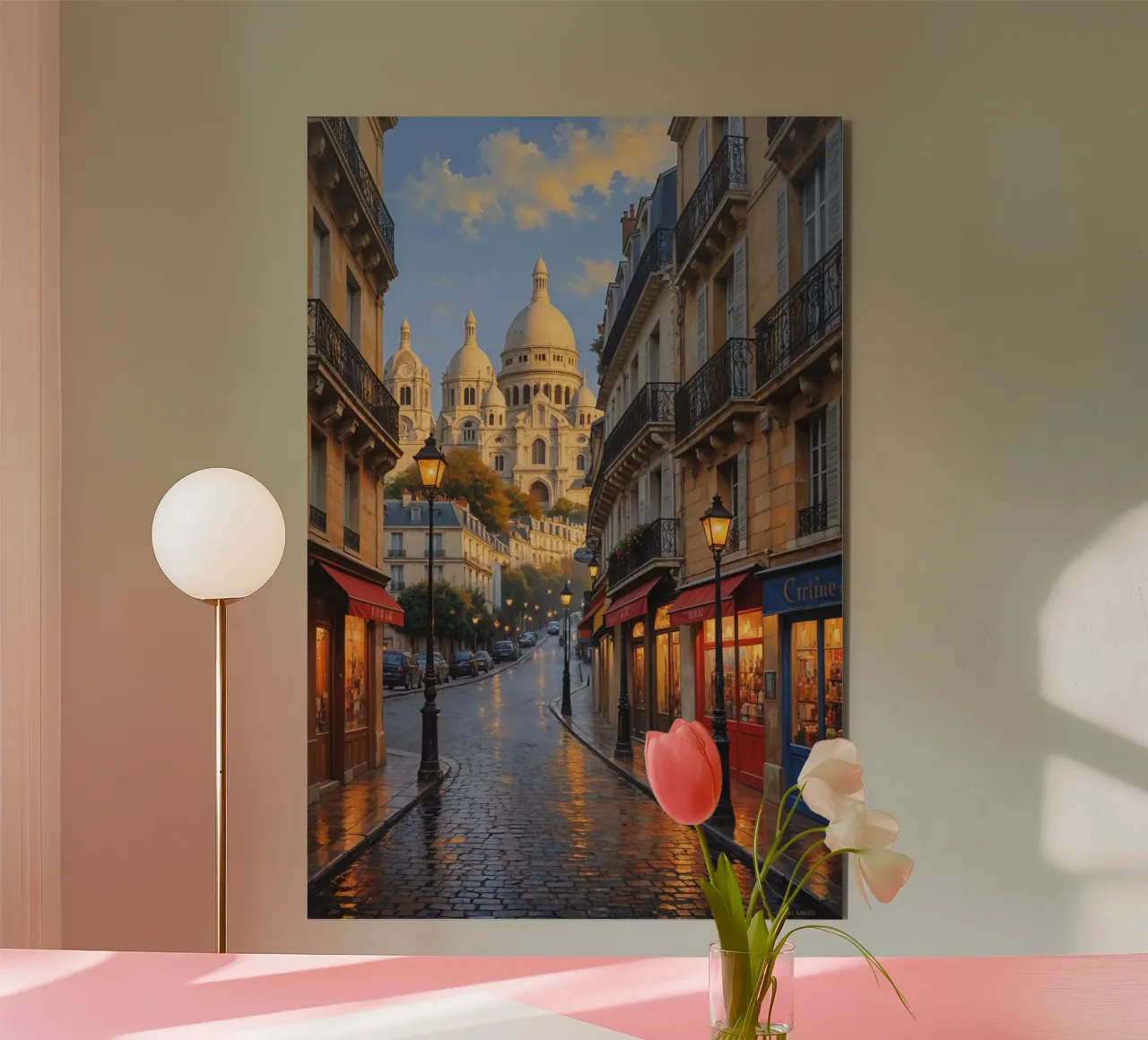 Sunlit Sacré-Cœur Over Montmartre alu-dibond by AlbertKlee