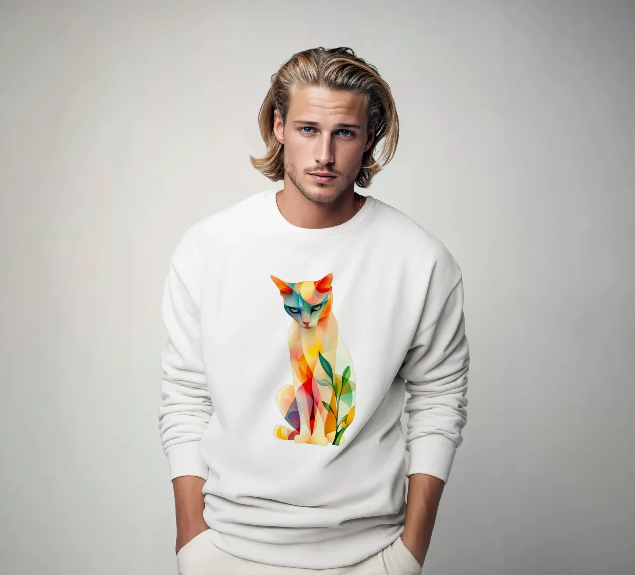 Cat sweatshirt by Art Unleashed