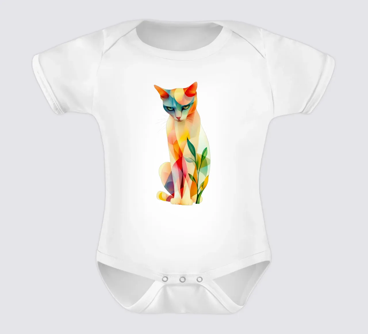 Cat body neonato maniche corte da Art Unleashed
