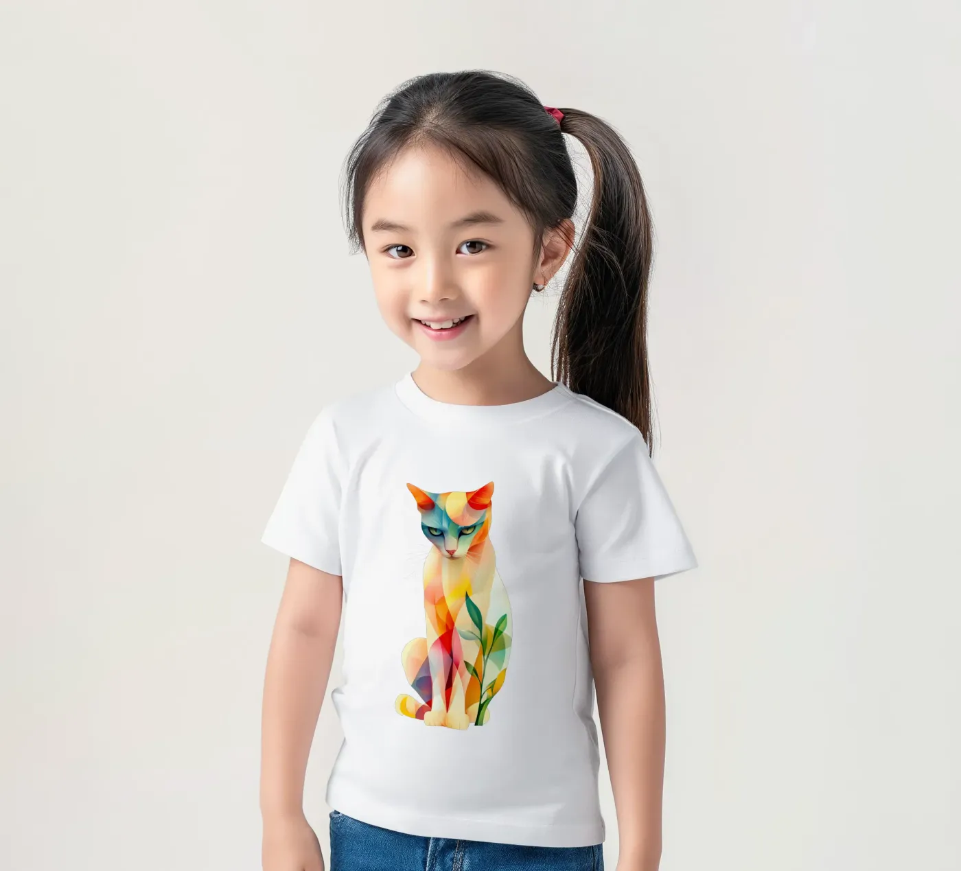 Cat t-shirt bambini da Art Unleashed