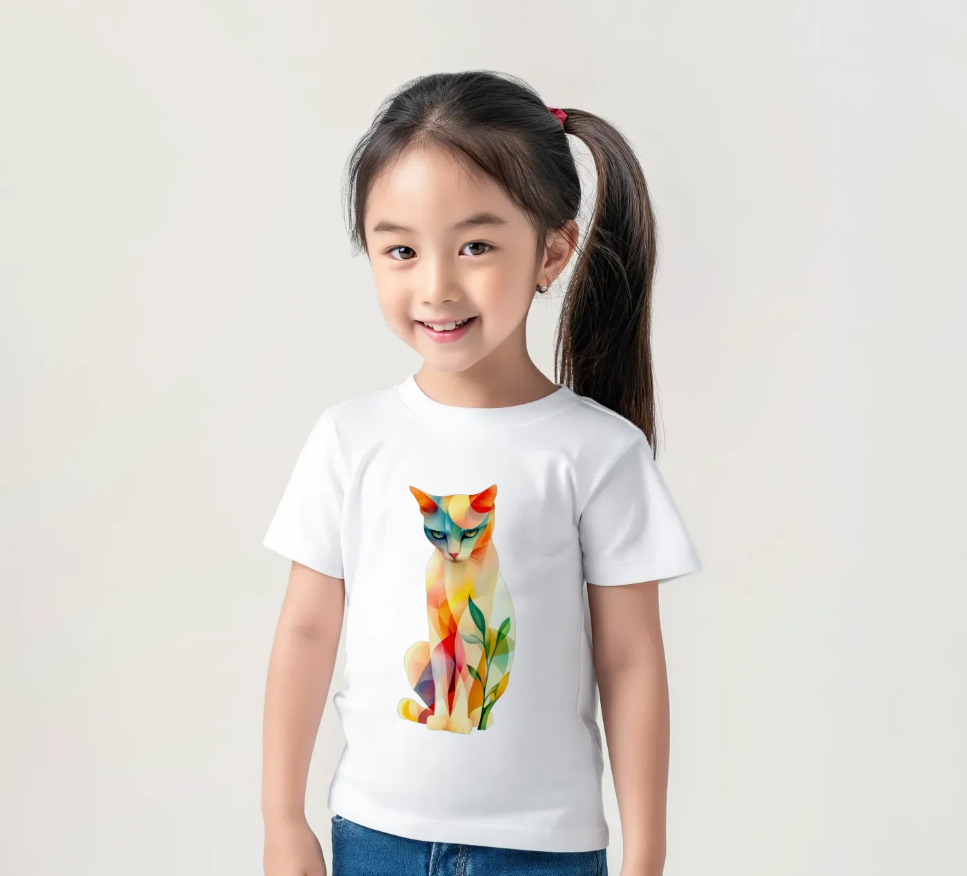 Cat t-shirt bambini da Art Unleashed