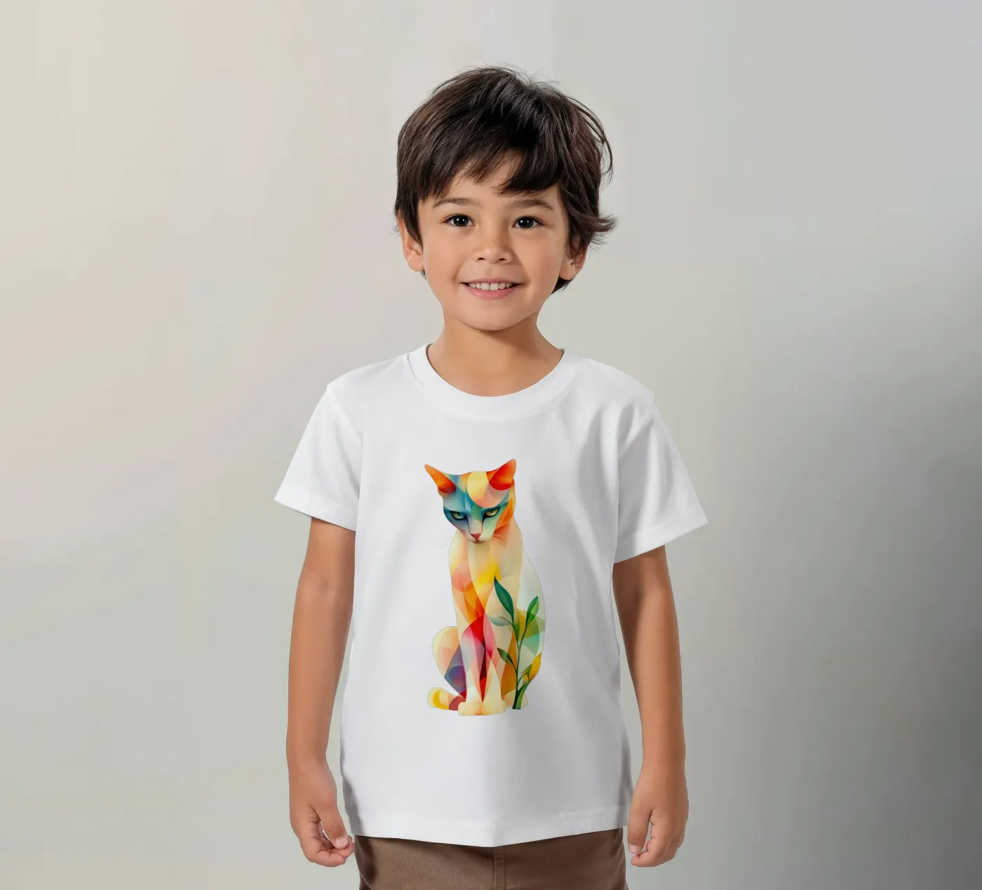 Cat t-shirt bambini da Art Unleashed