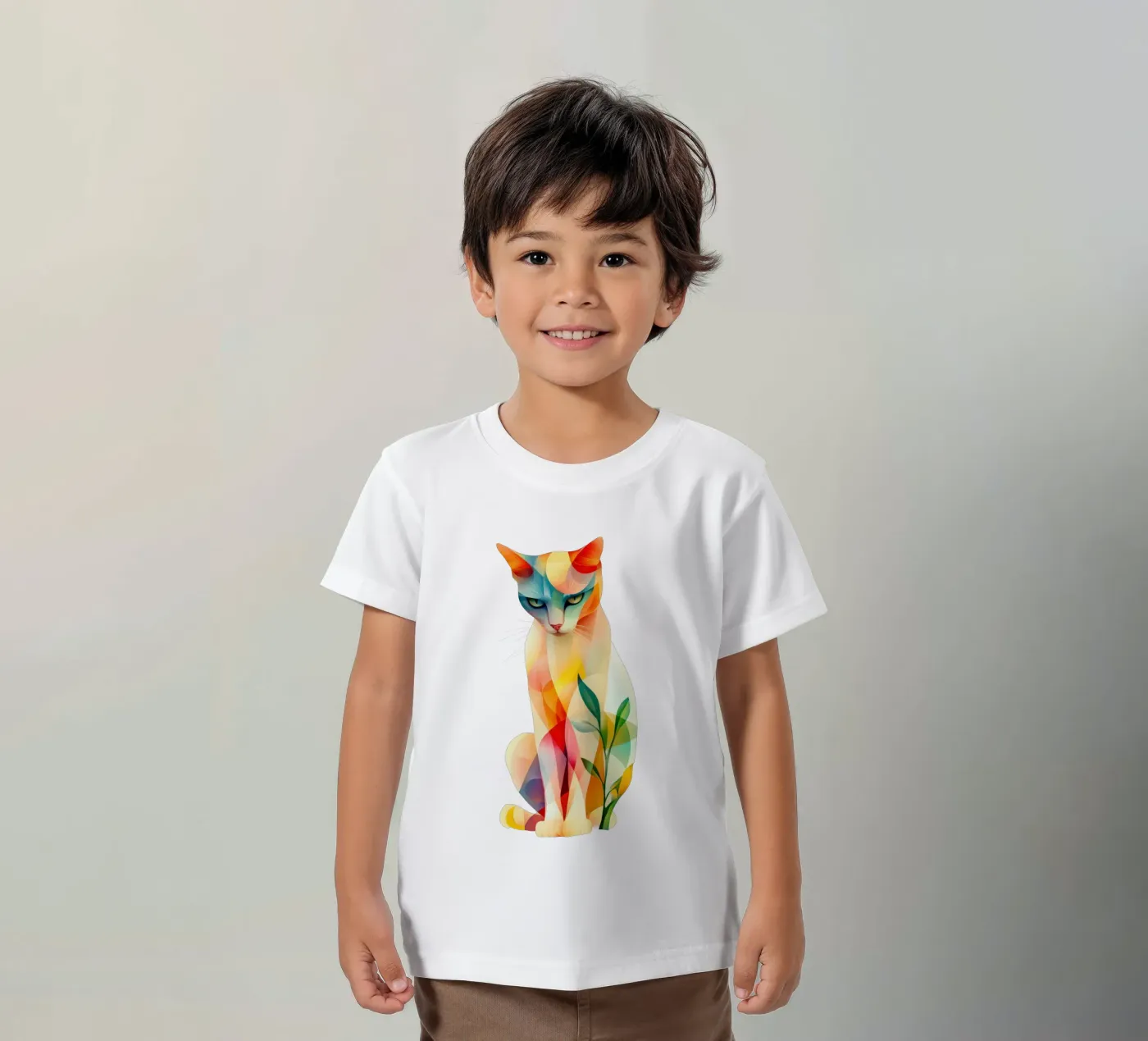 Cat t-shirt bambini da Art Unleashed