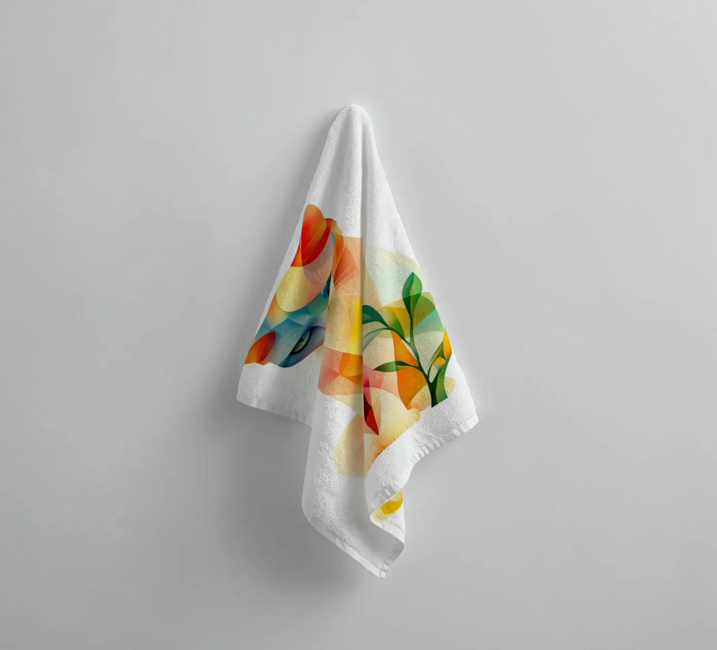 Cat badhanddoek van Art Unleashed