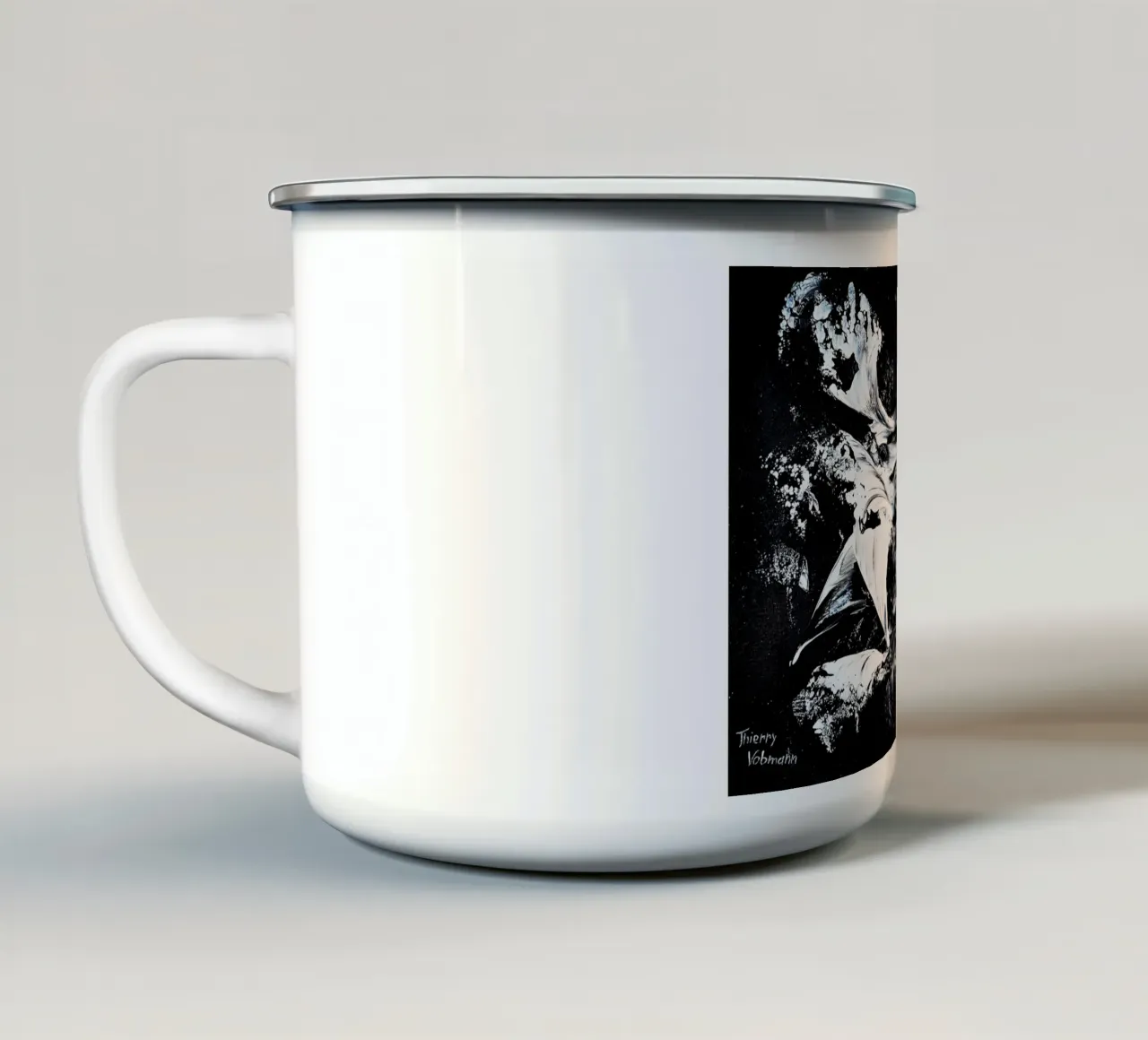 IDEAL GIFT 117 tazza in smalto da Thierry Vobmann Abstract painting