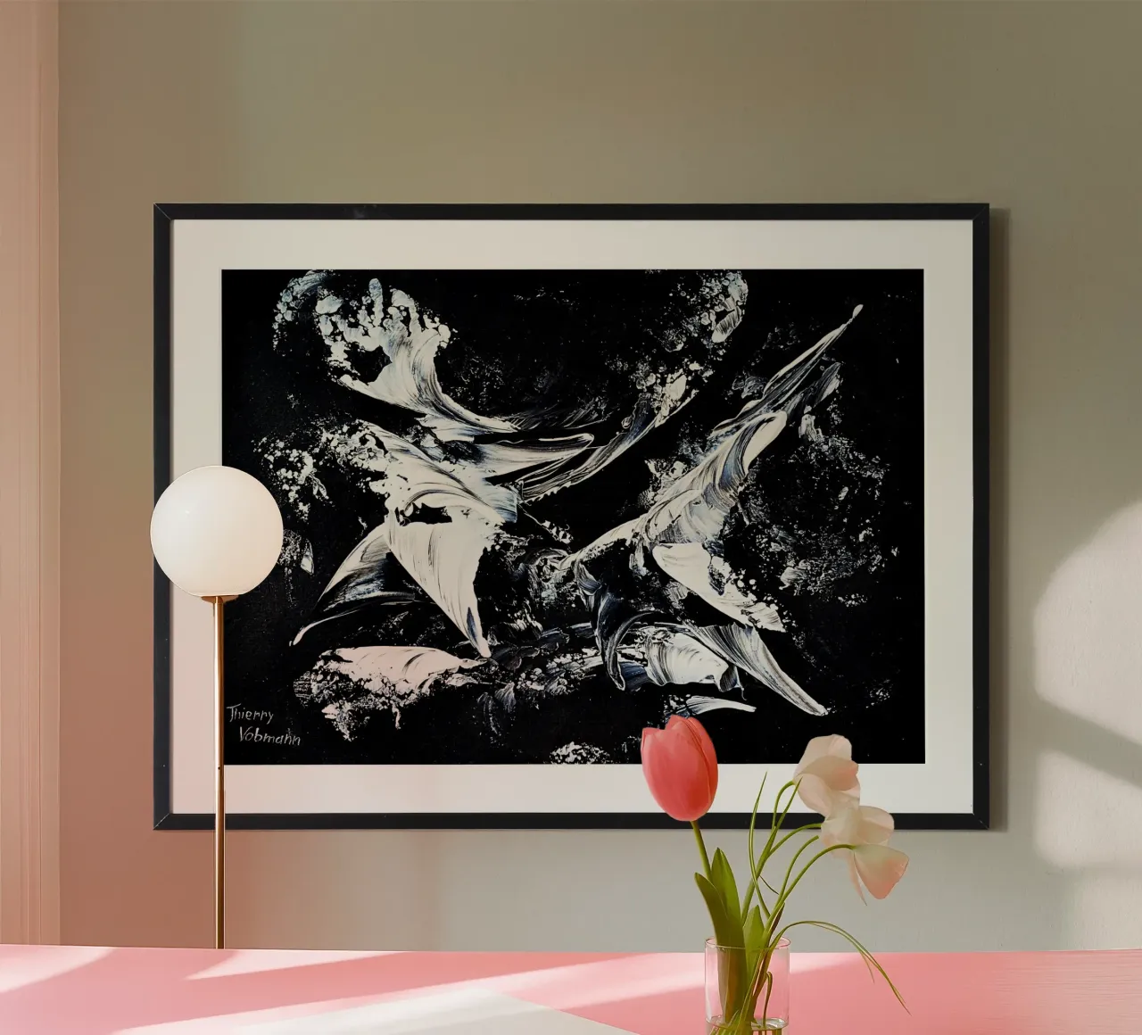 IDEAL GIFT 117 poster con telaio in legno da Thierry Vobmann Abstract painting