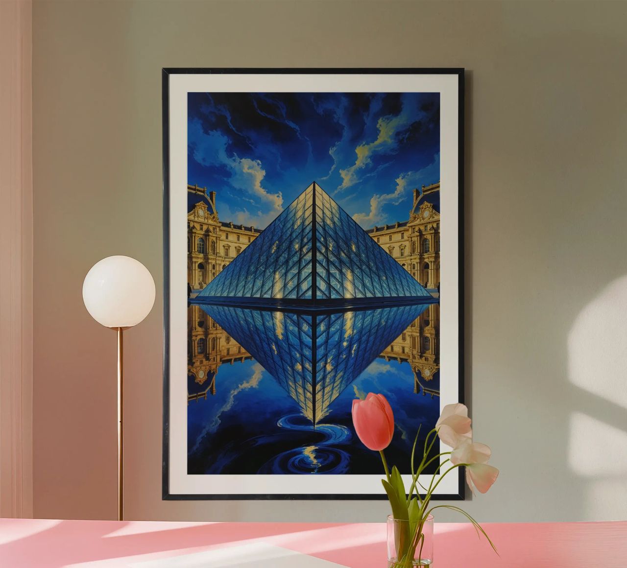 Surreal Louvre Pyramid in a Celestial Setting poster da AlbertKlee