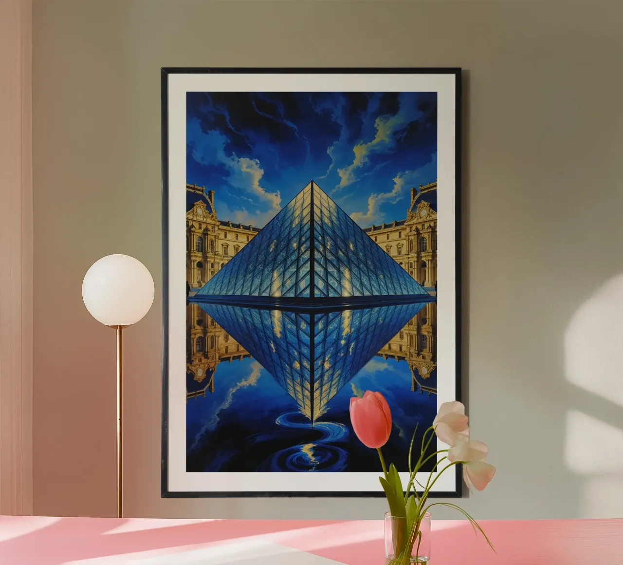 Surreal Louvre Pyramid in a Celestial Setting hahnemühle de AlbertKlee