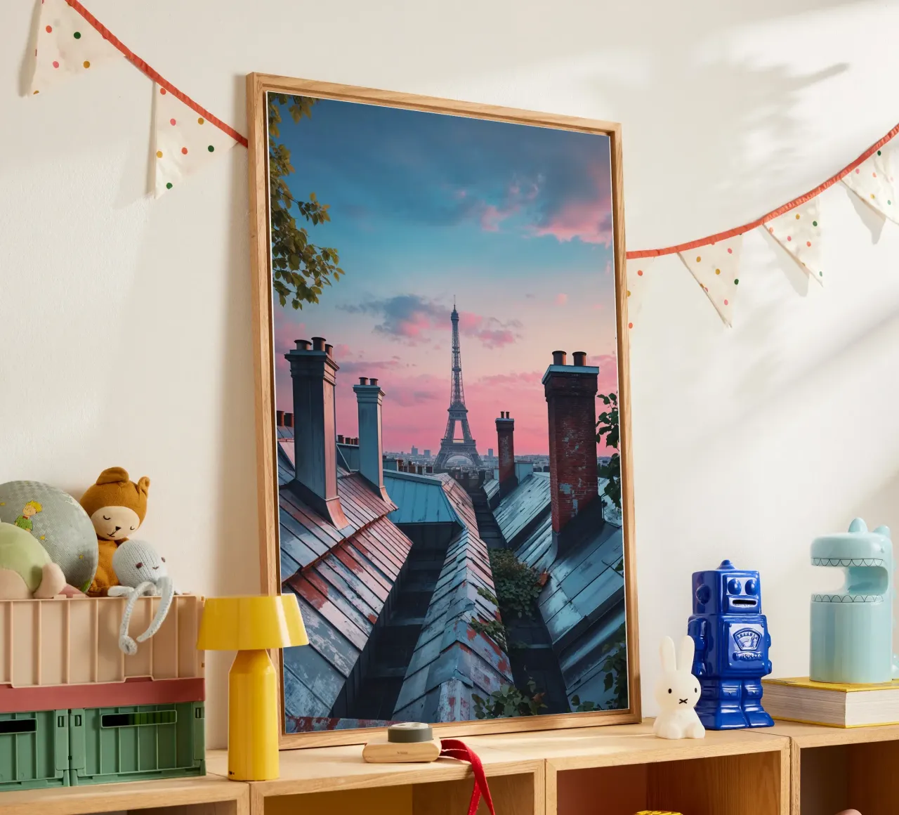 Rooftop Views of the Eiffel Tower at Sunset plexiglas de AlbertKlee