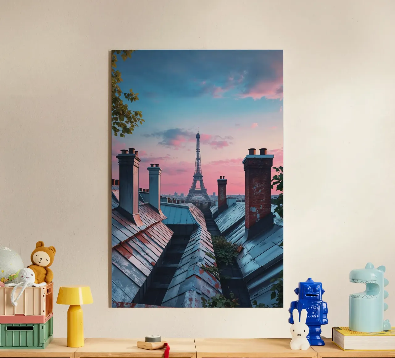 Rooftop Views of the Eiffel Tower at Sunset plexiglass da AlbertKlee