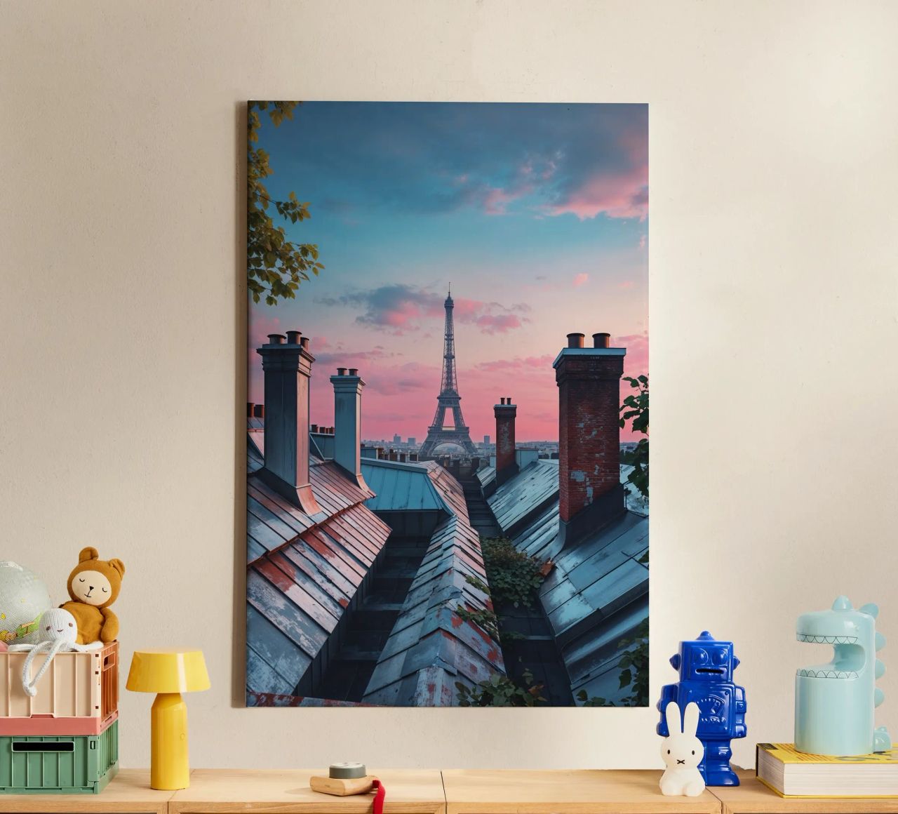Rooftop Views of the Eiffel Tower at Sunset tela da AlbertKlee