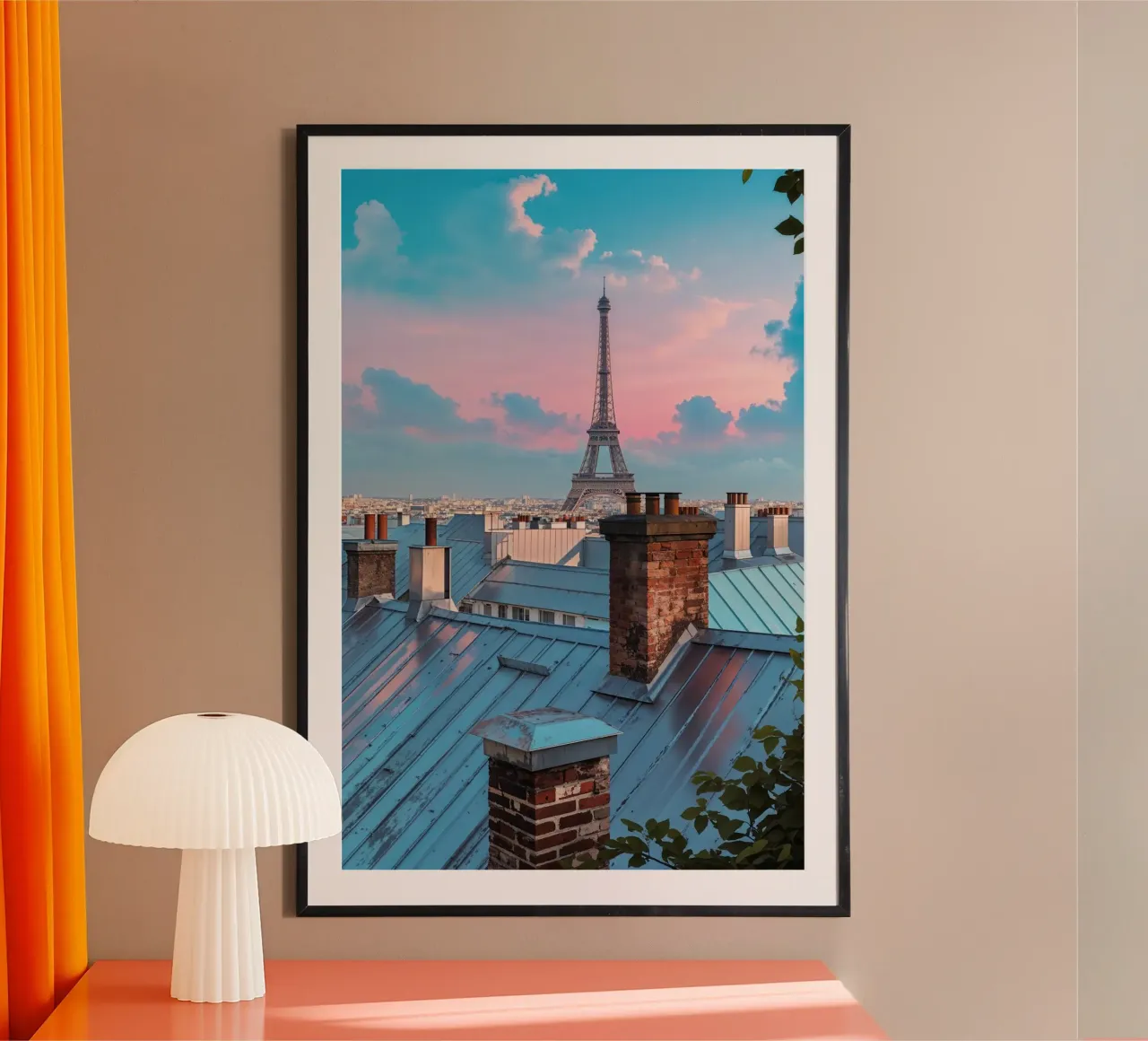 Pastel Skies Above Paris Rooftops carta hahnemühle da AlbertKlee