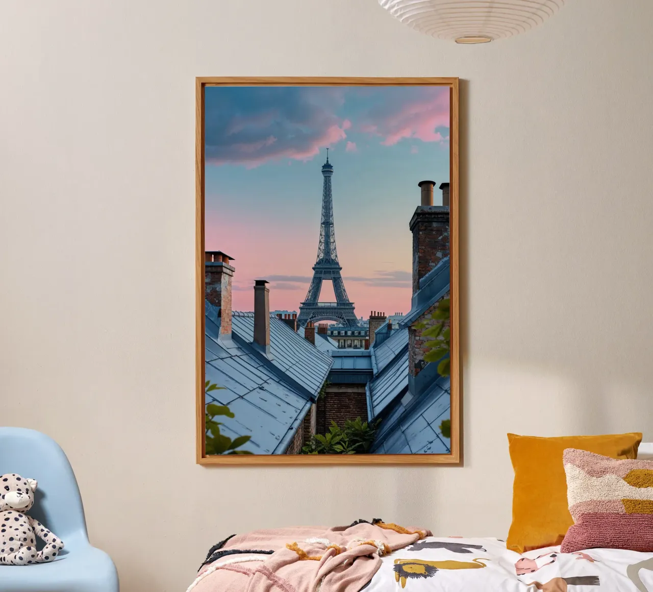 Eiffel Tower and the Rooftops of Paris alluminio dibond da AlbertKlee