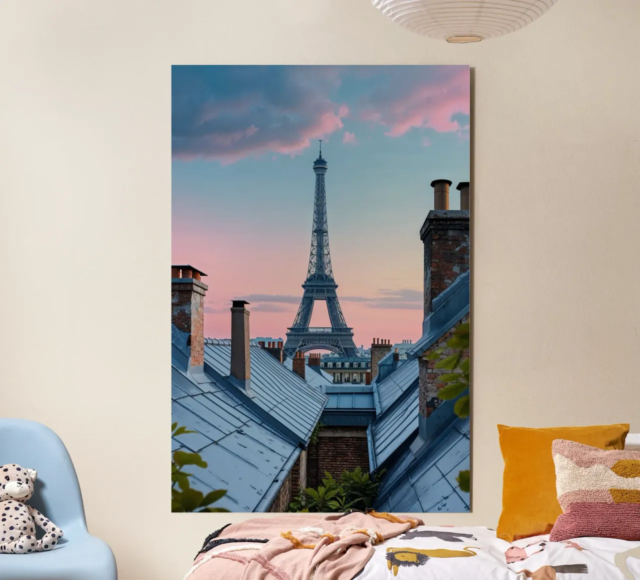 Eiffel Tower and the Rooftops of Paris alluminio dibond da AlbertKlee