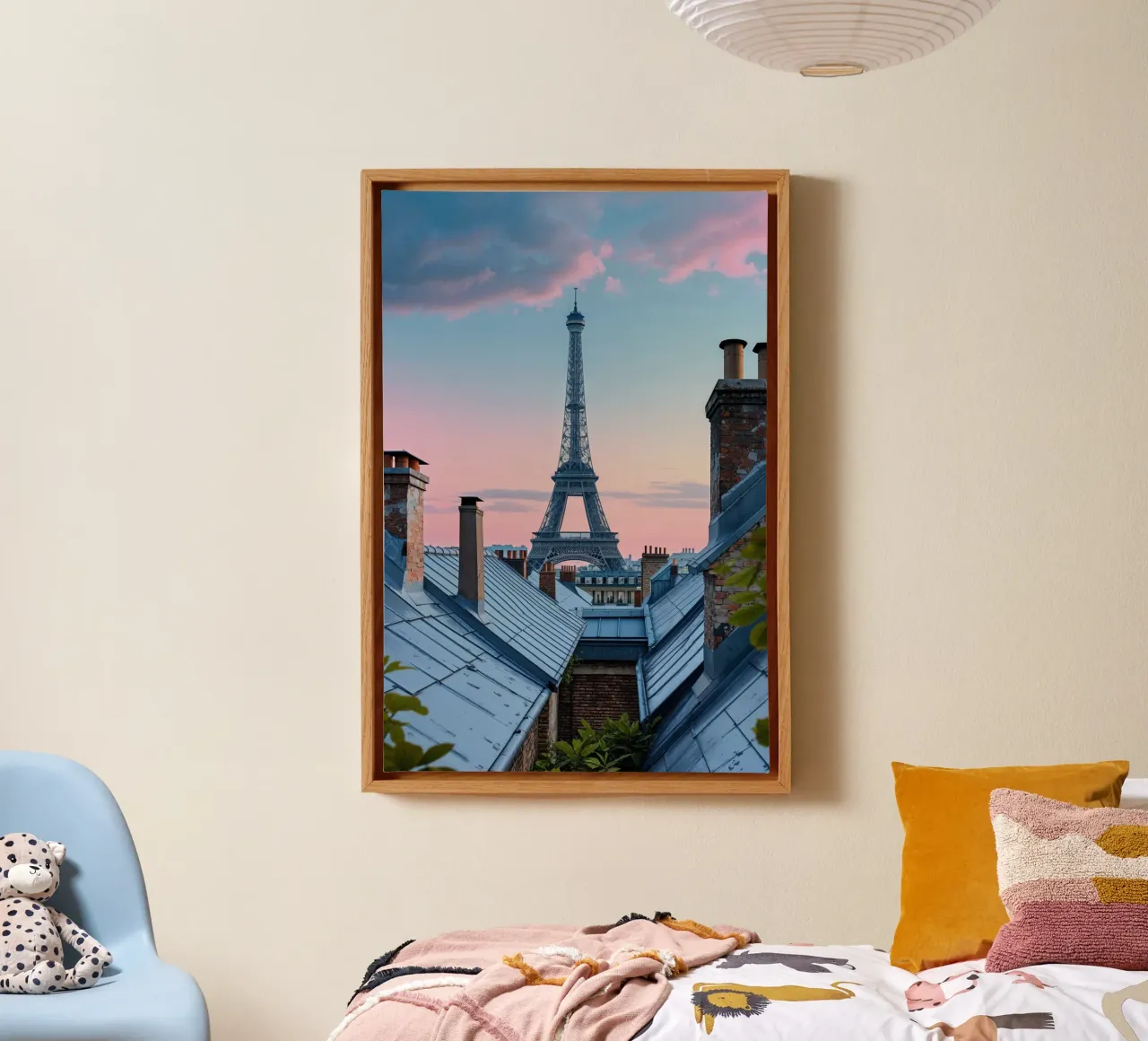 Eiffel Tower and the Rooftops of Paris tela da AlbertKlee