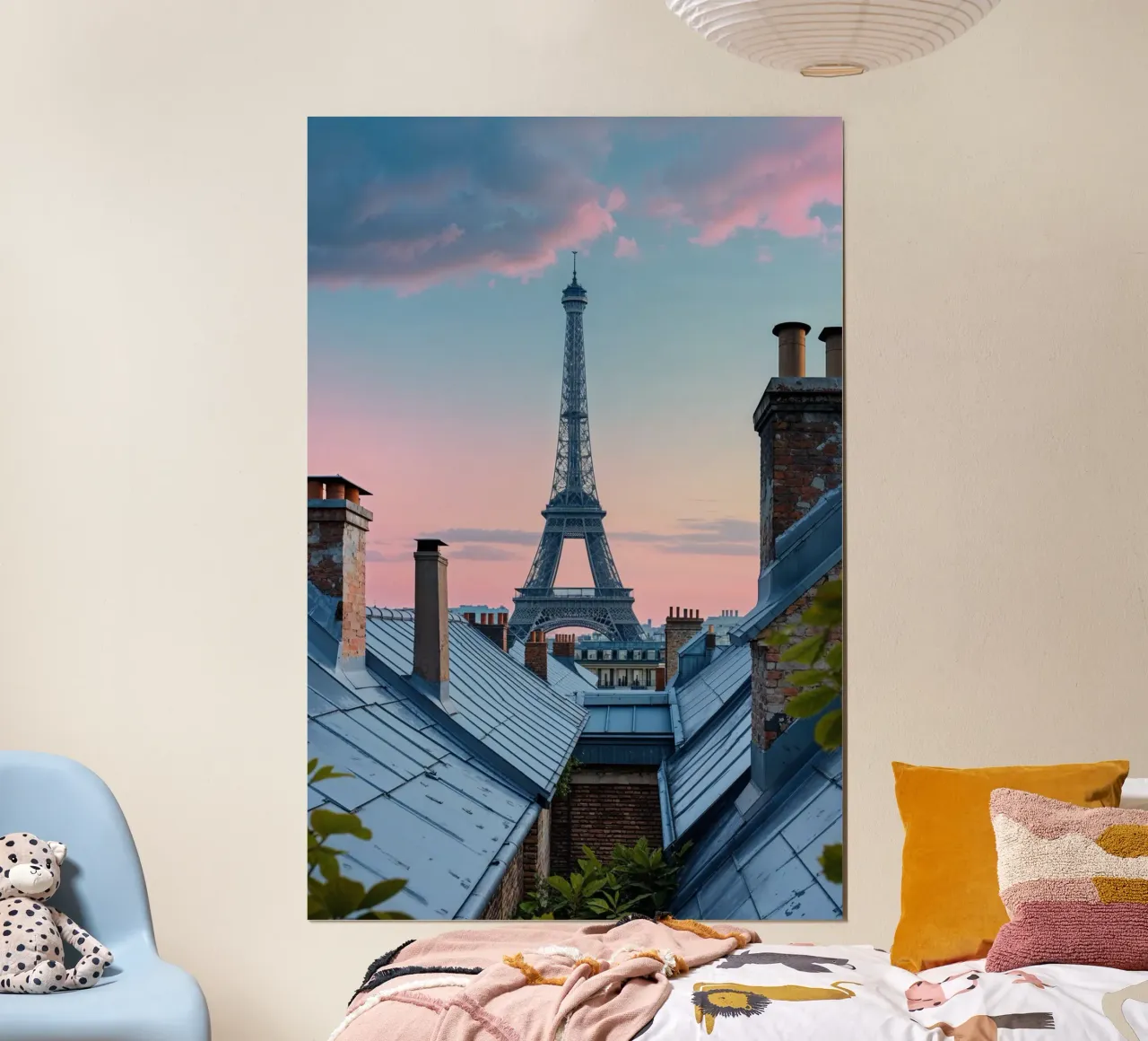 Eiffel Tower and the Rooftops of Paris carta hahnemühle da AlbertKlee