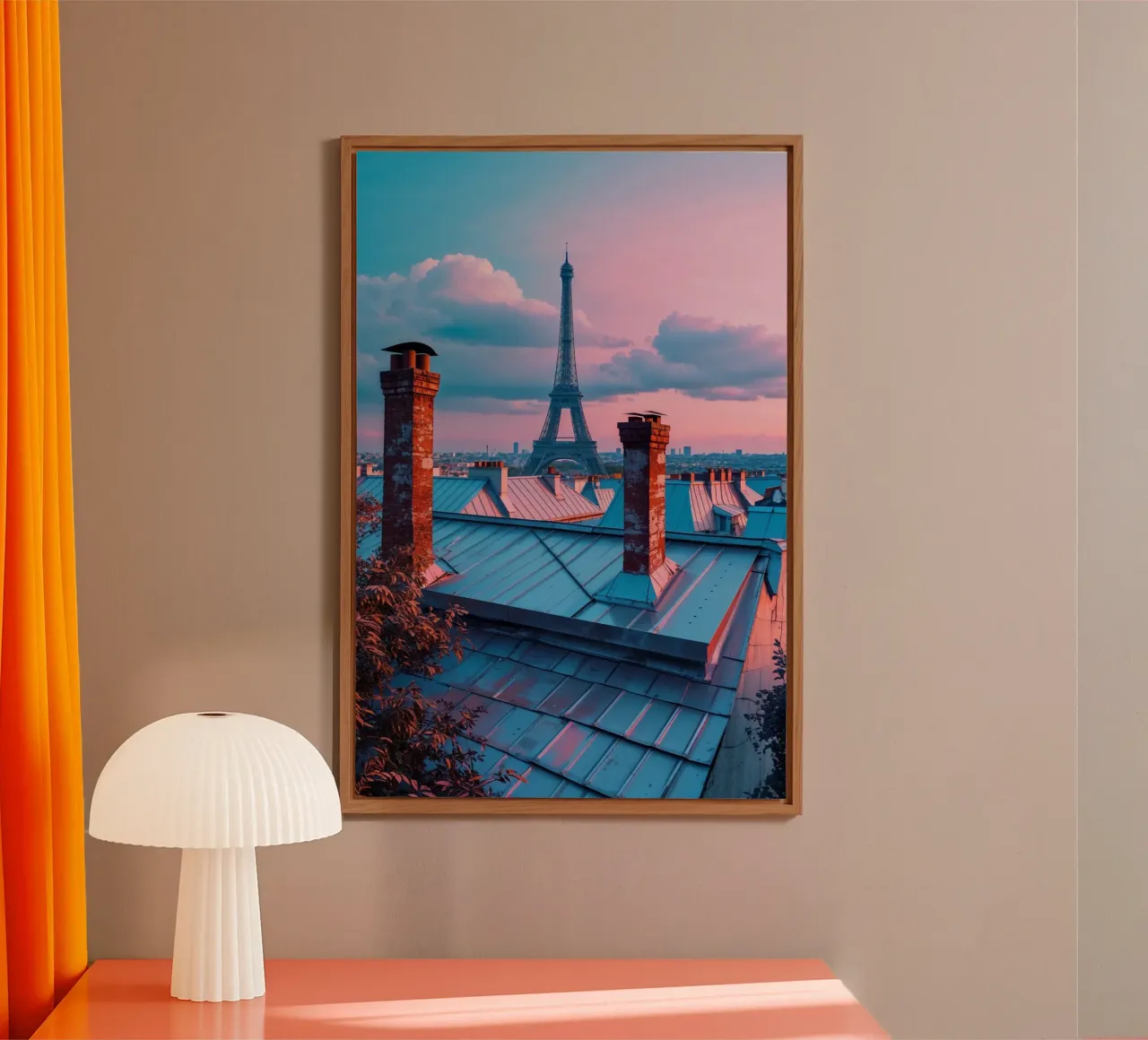 Chimney Tops and Eiffel Views alluminio dibond da AlbertKlee