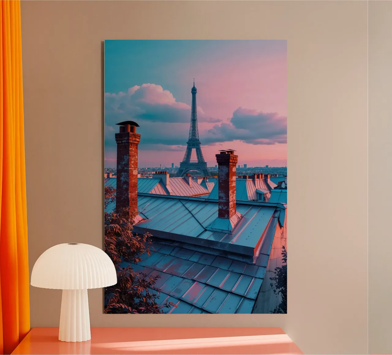 Chimney Tops and Eiffel Views alluminio dibond da AlbertKlee