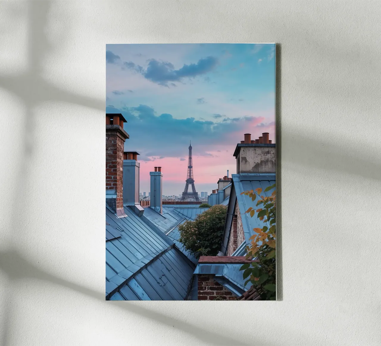 Evening Serenity Over Paris tela con Cornice a cassetta da AlbertKlee