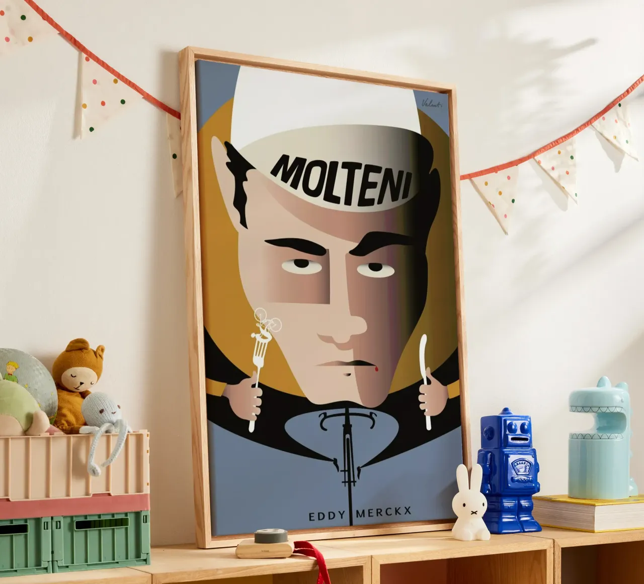 Merckx tela con Cornice a cassetta da Michael Valenti