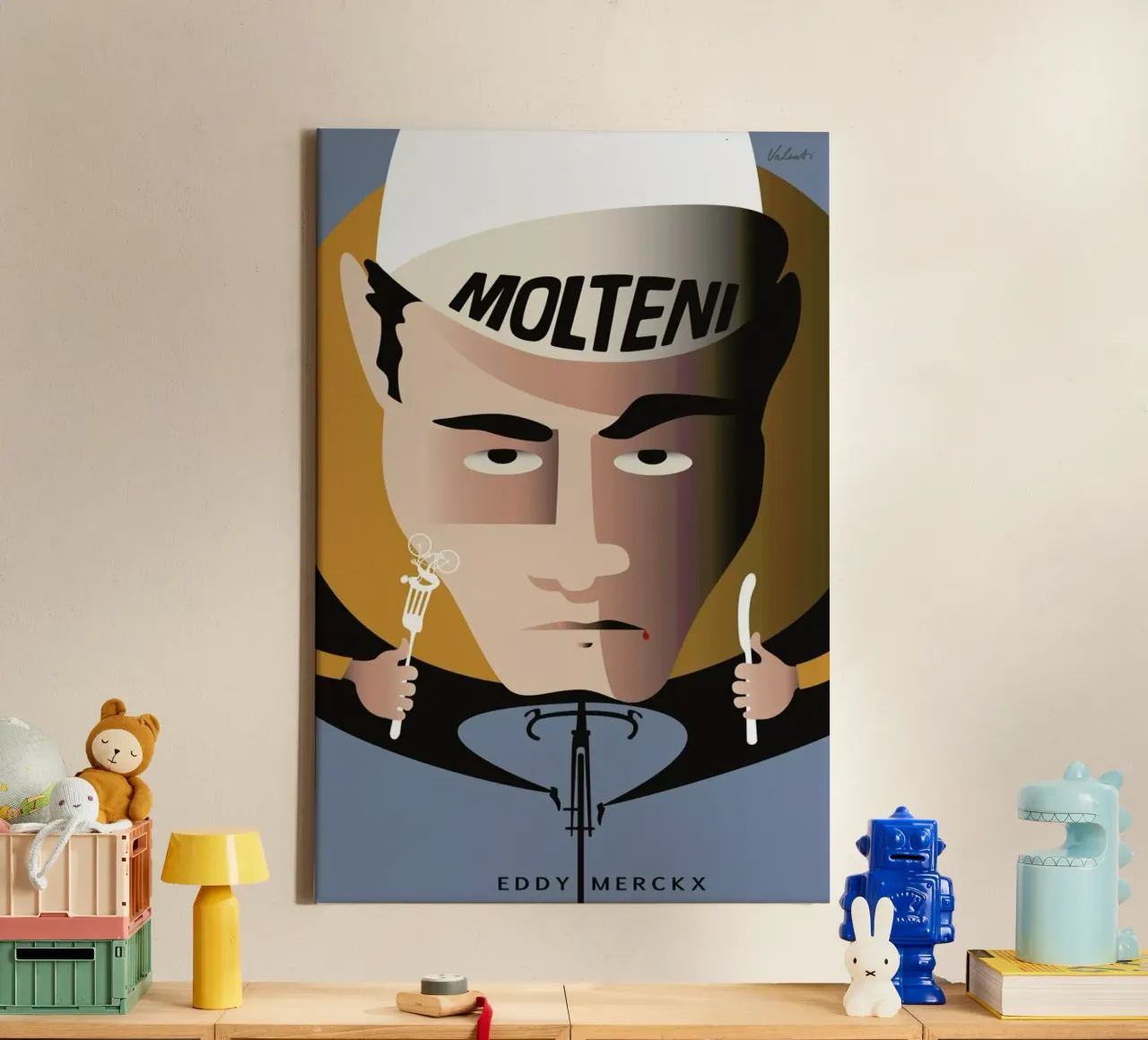 Merckx tela con Cornice a cassetta da Michael Valenti