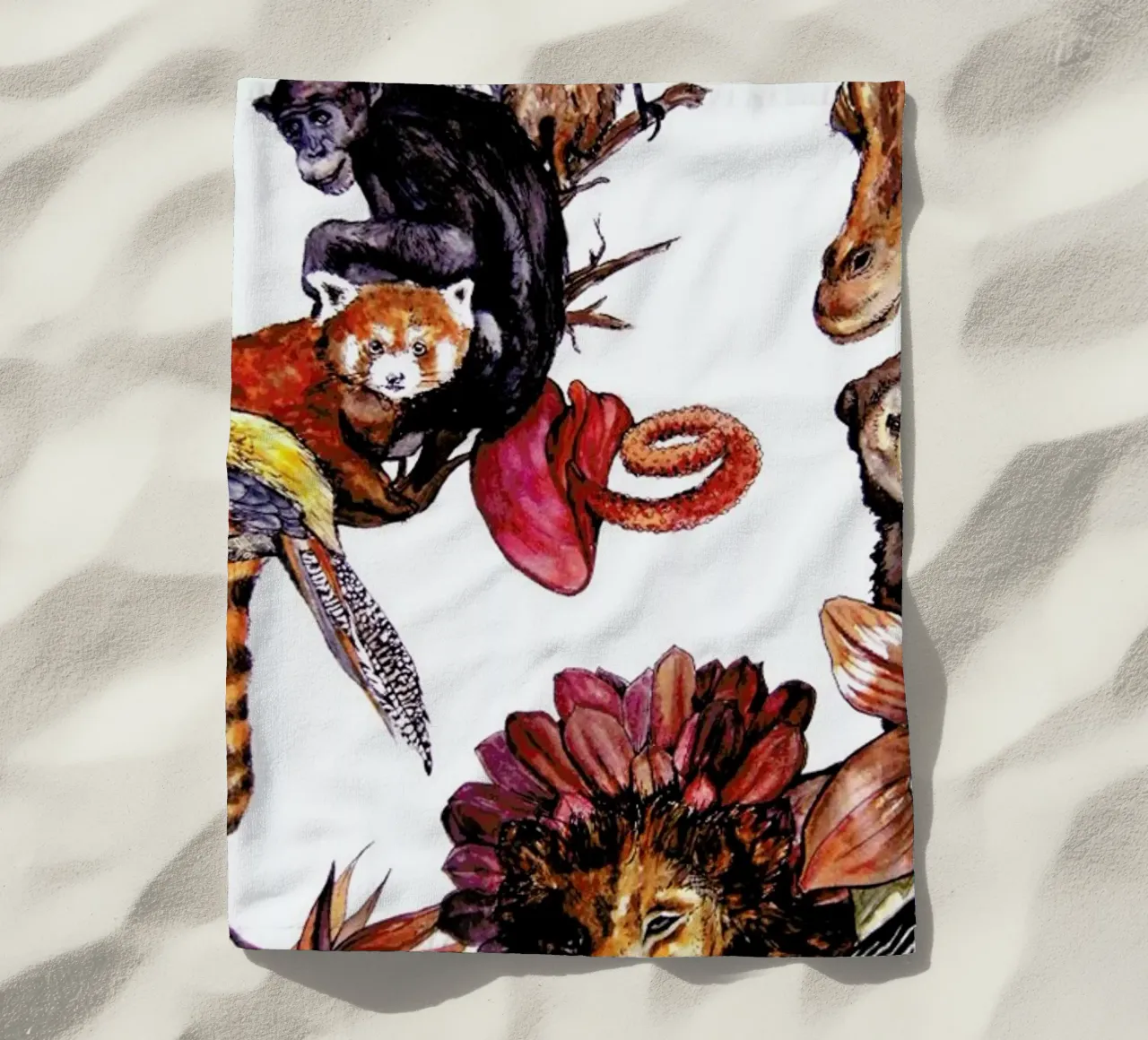 Similarities beach towel by Laura O'Connor