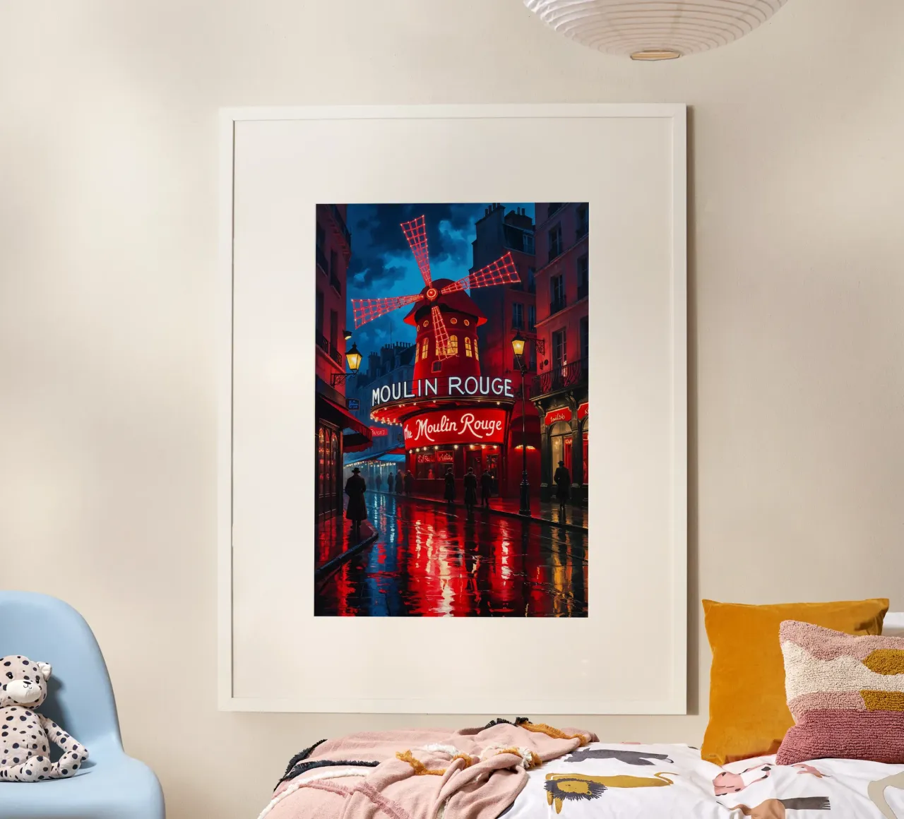 Moulin Rouge under a Neon Glow poster by AlbertKlee