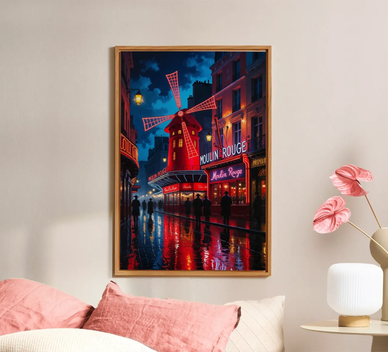 Moulin Rouge and Parisian Elegance alluminio dibond da AlbertKlee