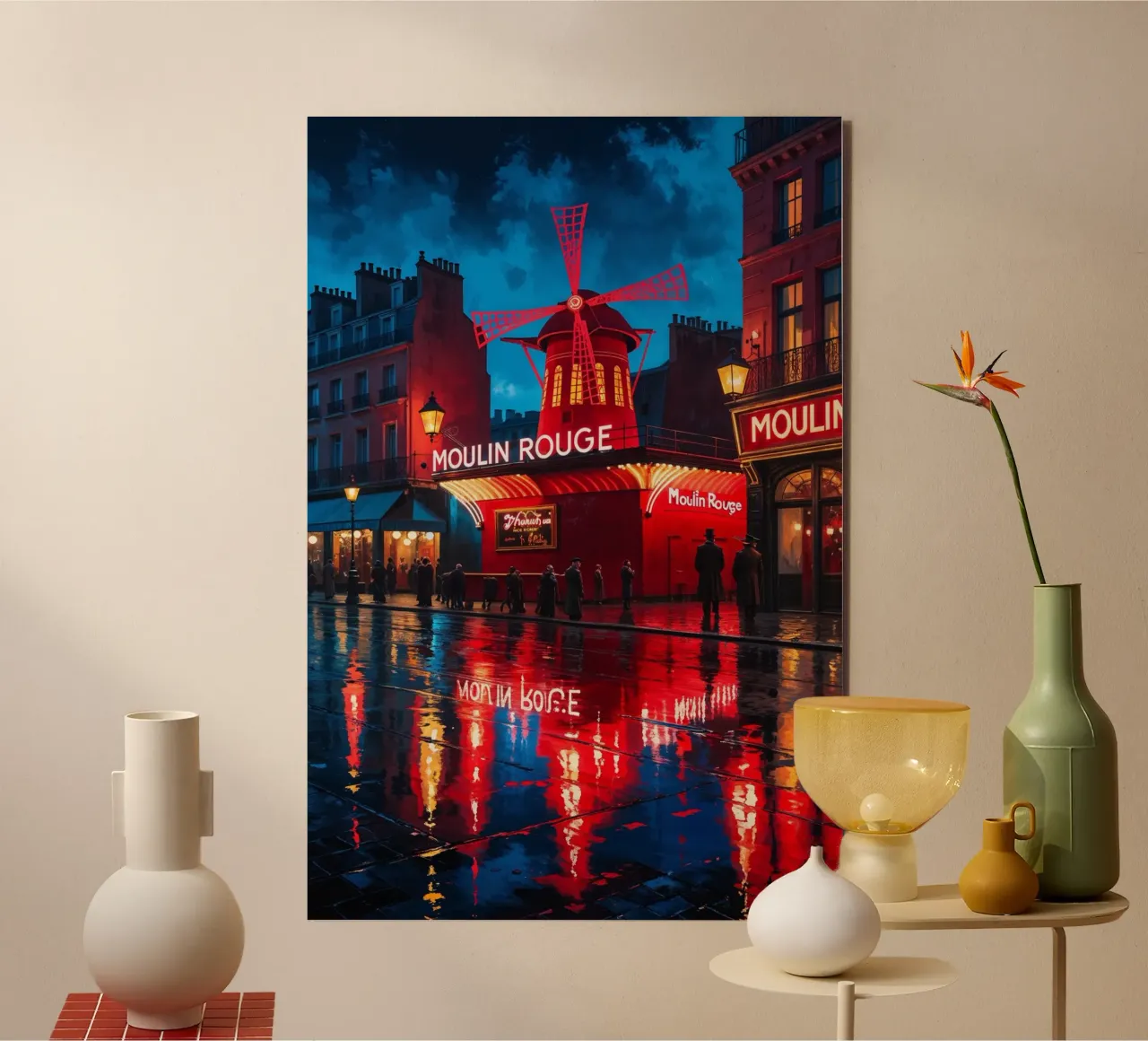 Vivid Reflections of Moulin Rouge alluminio dibond da AlbertKlee