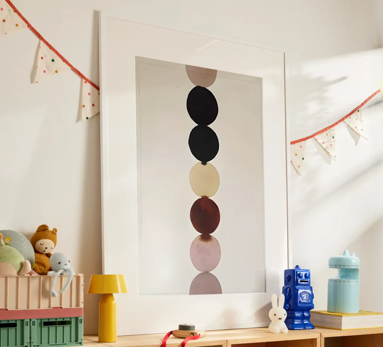Meditazione geometrica poster con telaio in plastica da Kunst und Kontrast
