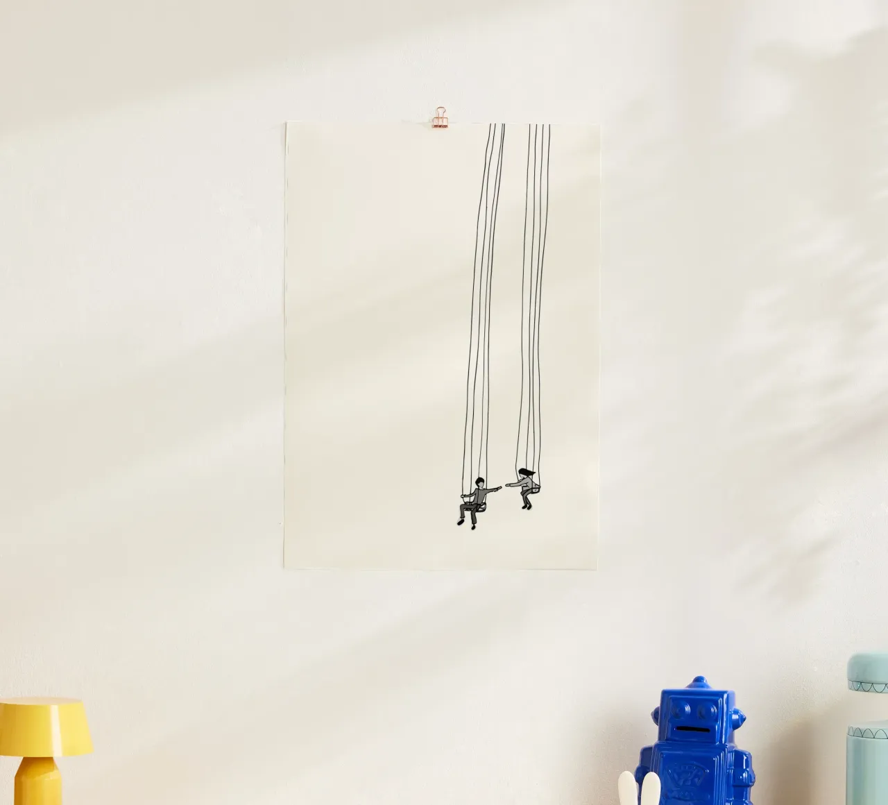 Rocking connectedness: minimalist linear artwork hahnemühle by Kunst und Kontrast