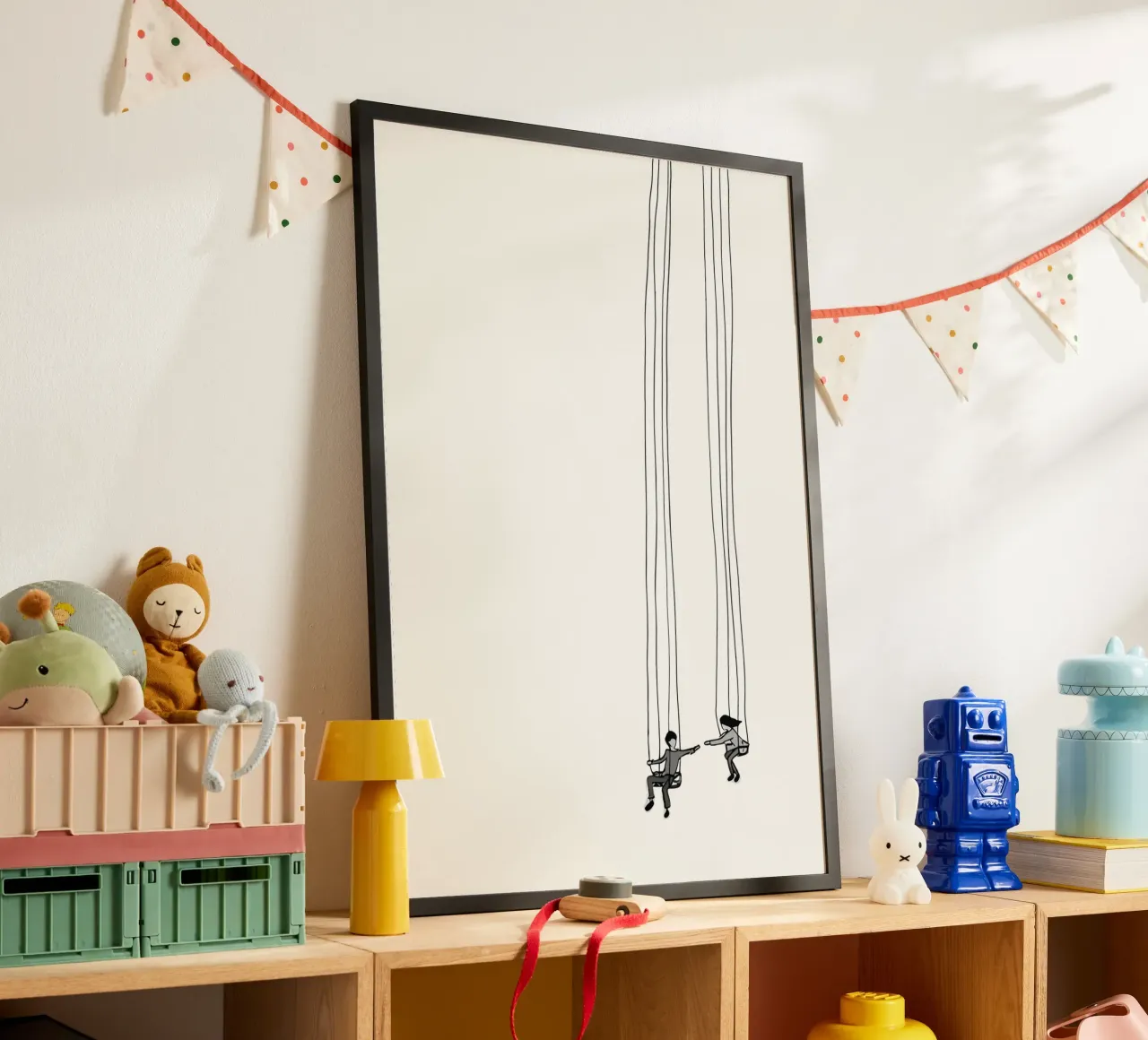 Rocking connectedness: minimalist linear artwork hahnemühle by Kunst und Kontrast