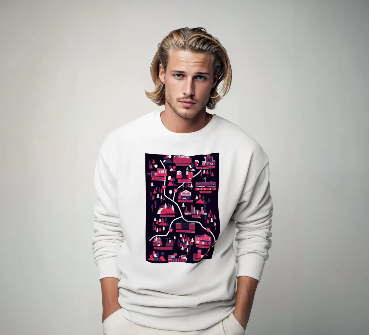 The Walking Dead map sweatshirt by Róbert Farkas