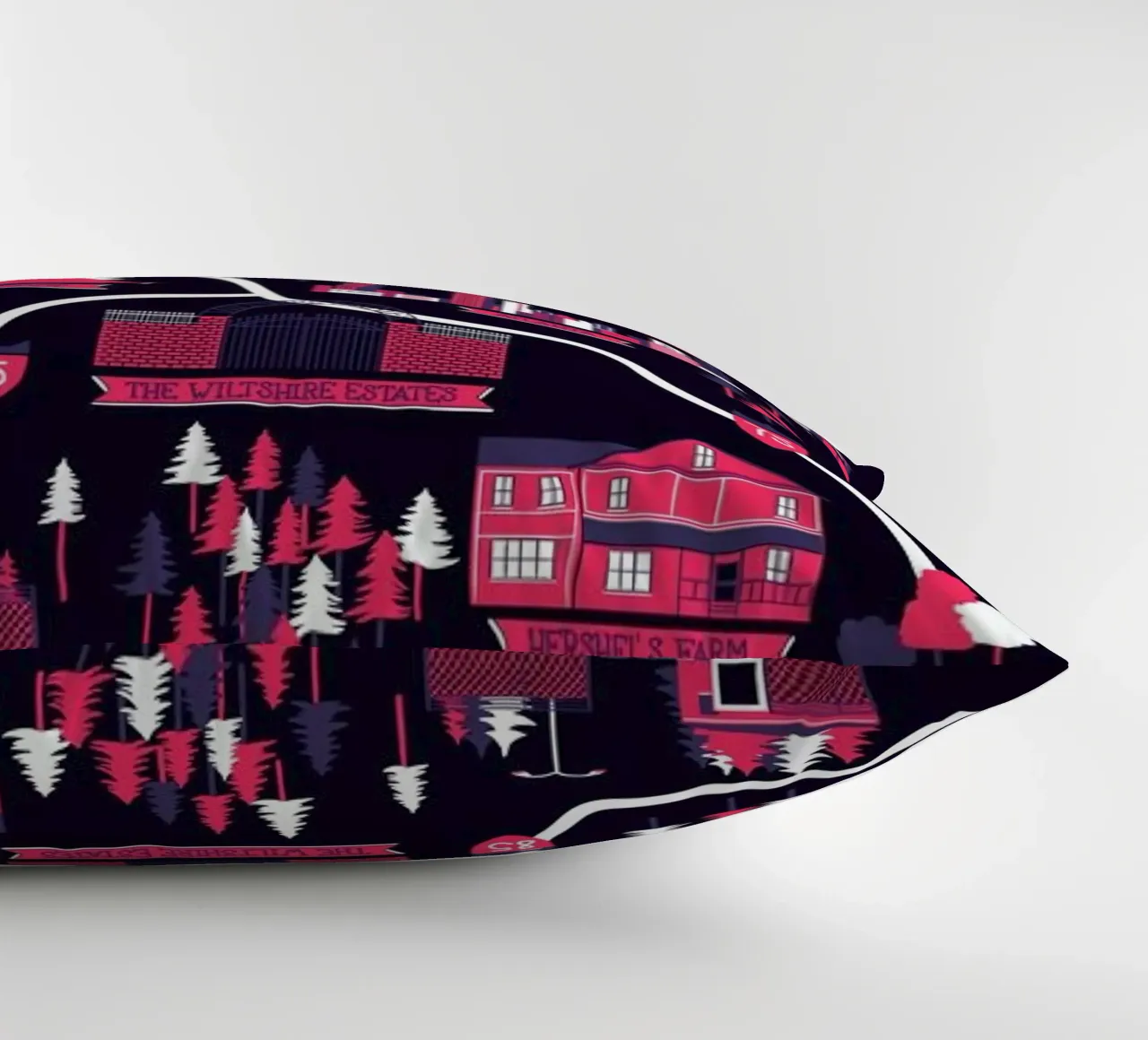The Walking Dead map decorative cushion by Róbert Farkas