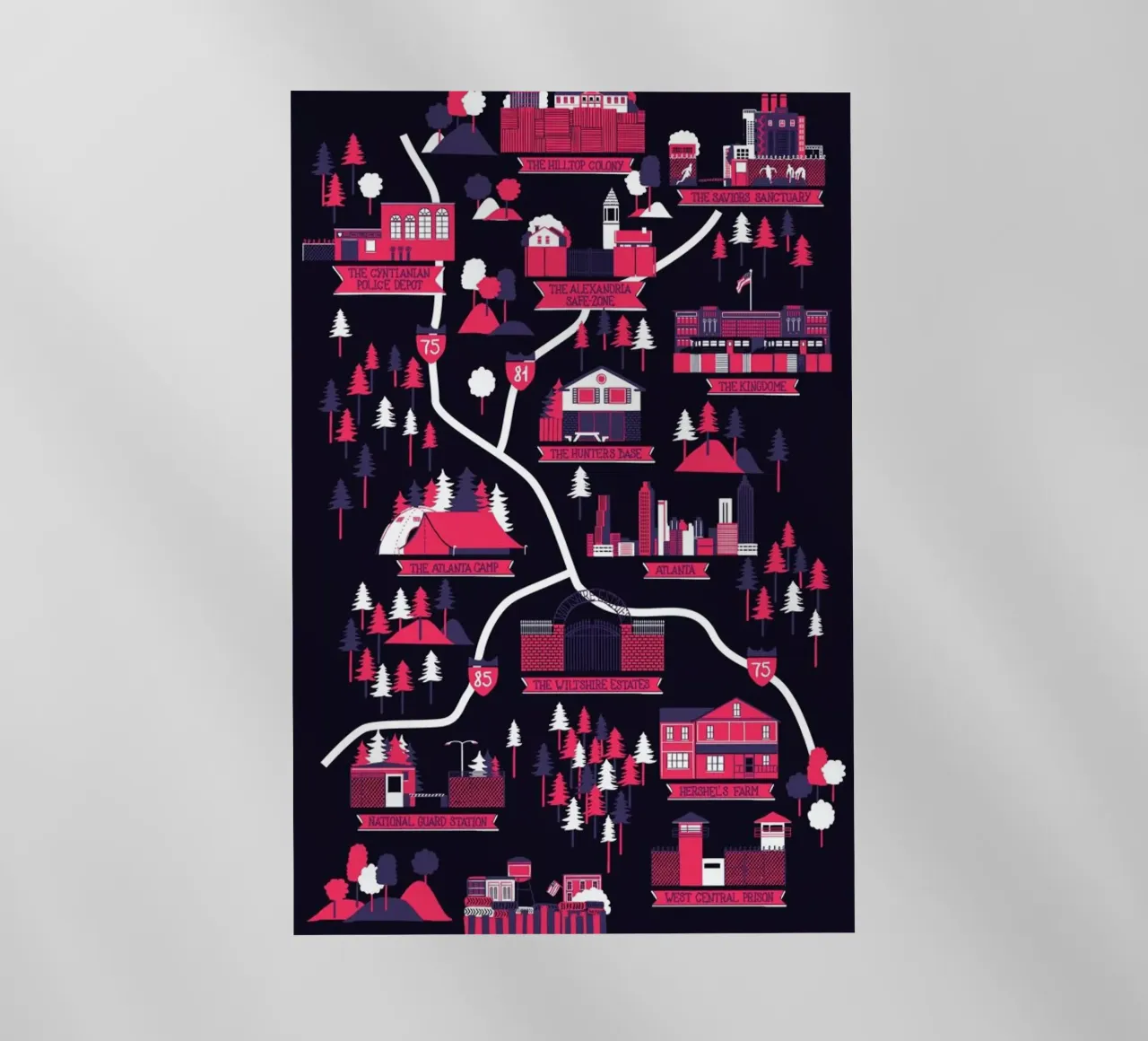 The Walking Dead map pellicola backlit da Róbert Farkas