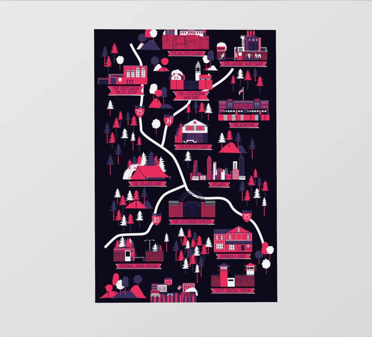 The Walking Dead map pellicola backlit da Róbert Farkas