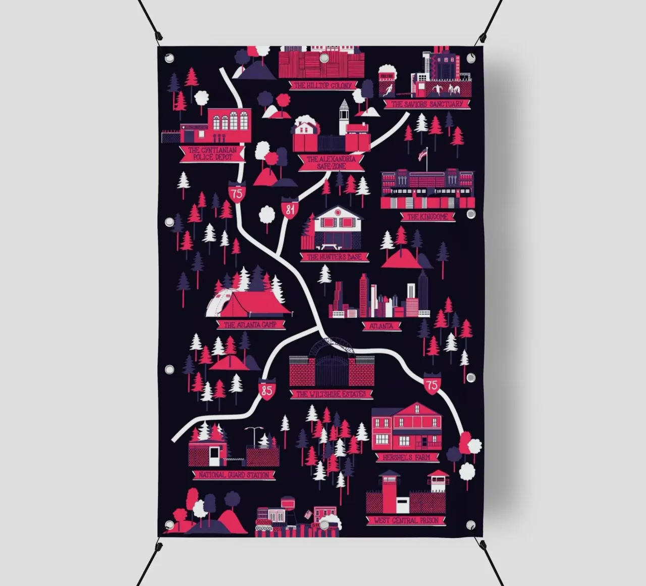 The Walking Dead map telo in pvc da Róbert Farkas