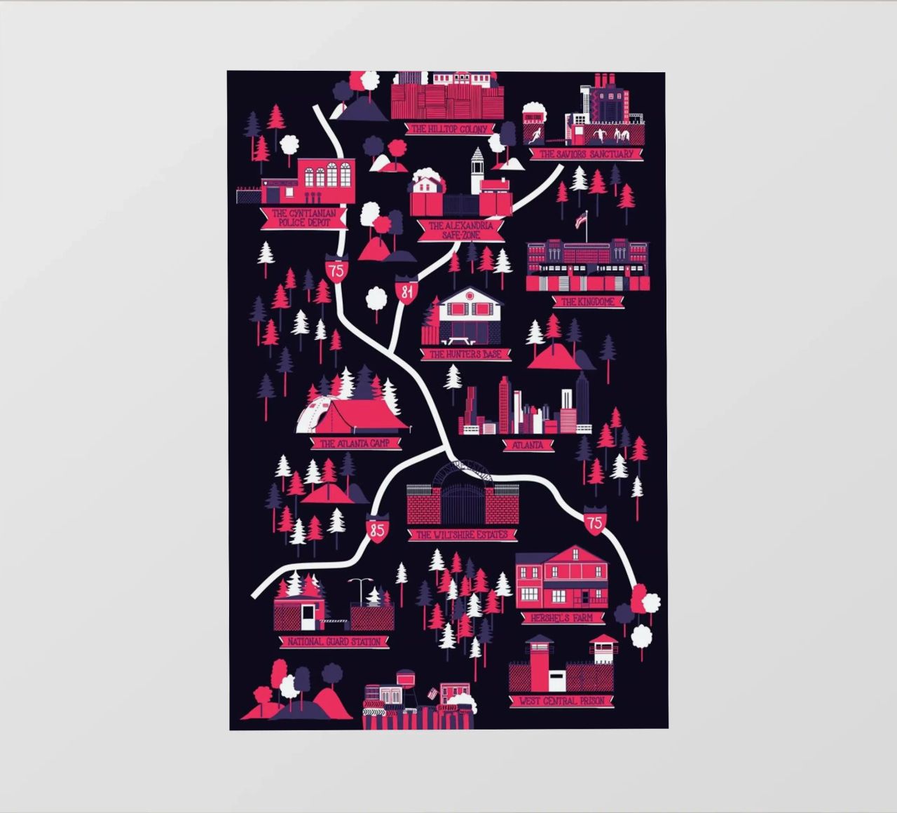 The Walking Dead map telo in pvc da Róbert Farkas
