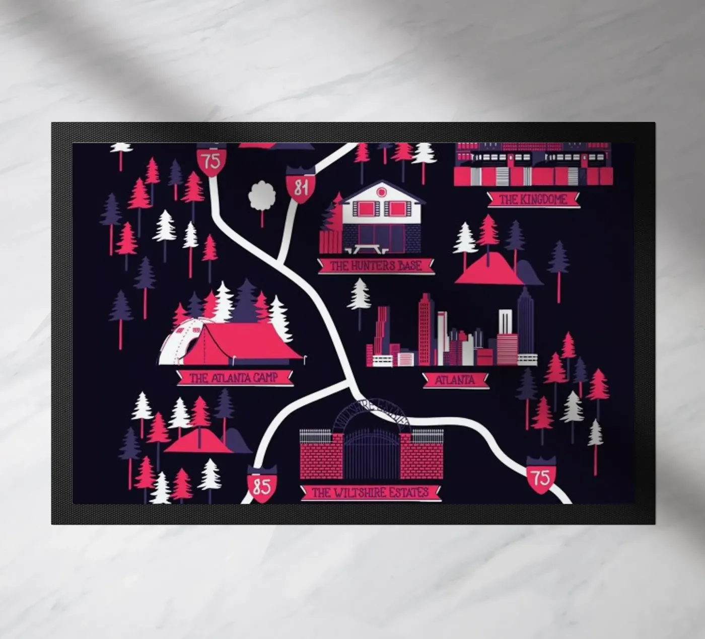 The Walking Dead map deurmat van Róbert Farkas