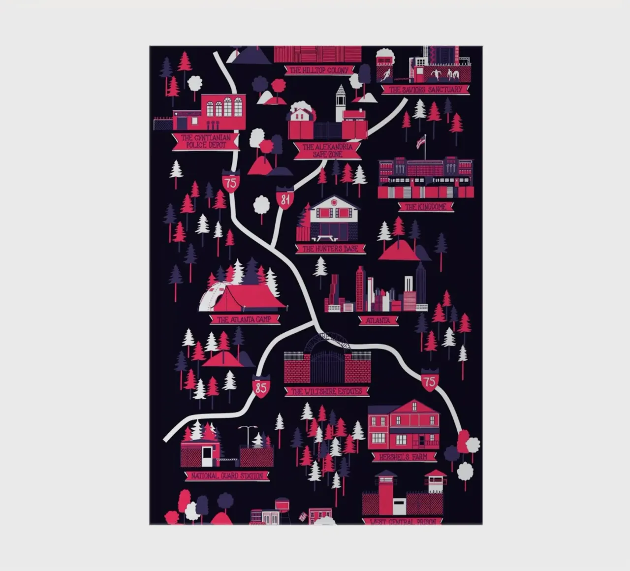 The Walking Dead map notitieboek van Róbert Farkas