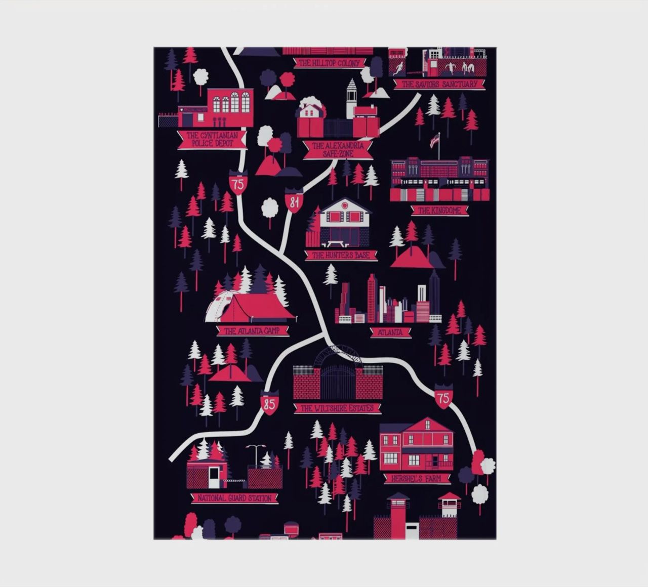 The Walking Dead map notebook by Róbert Farkas
