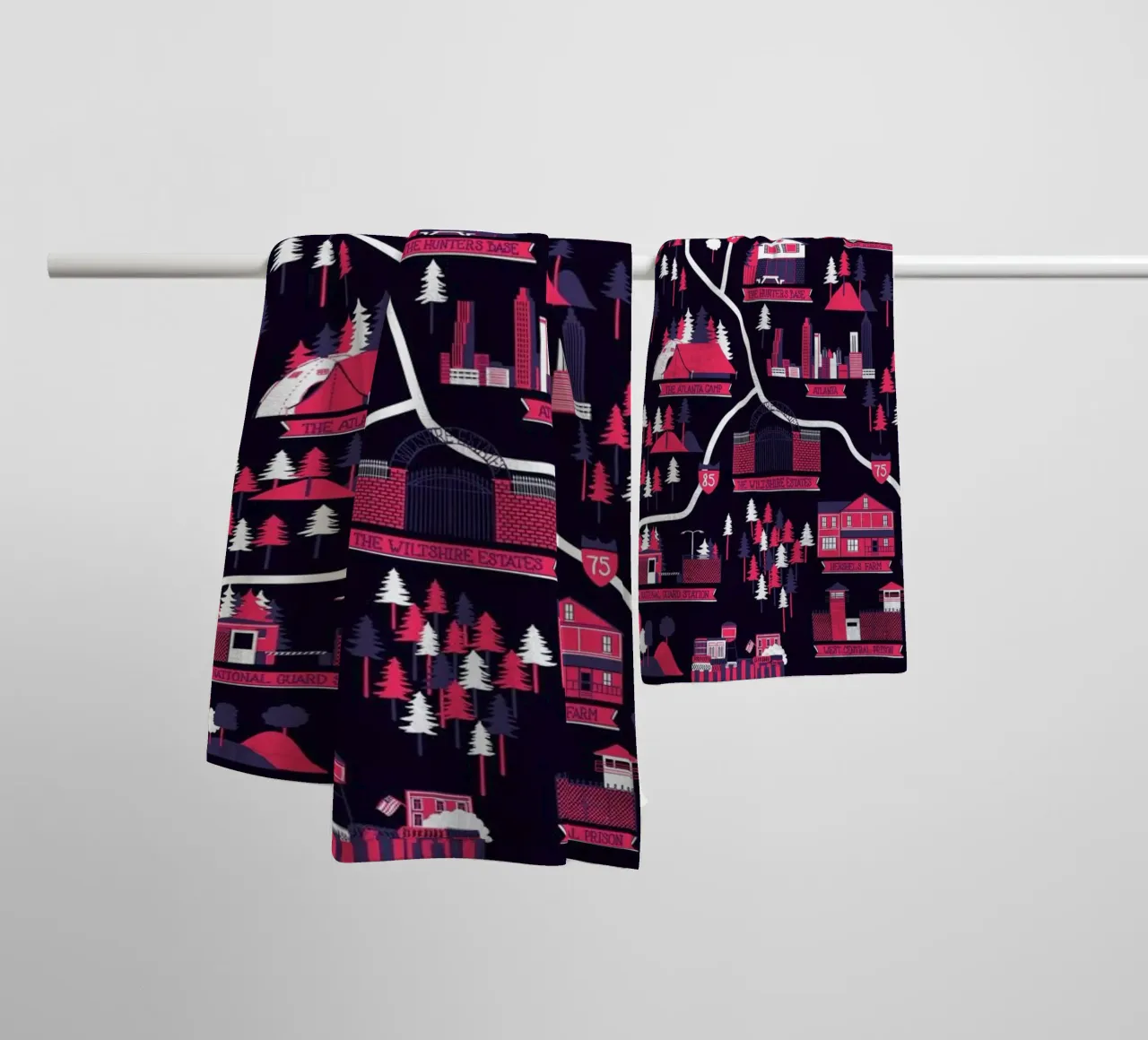 The Walking Dead map asciugamano da bagno da Róbert Farkas