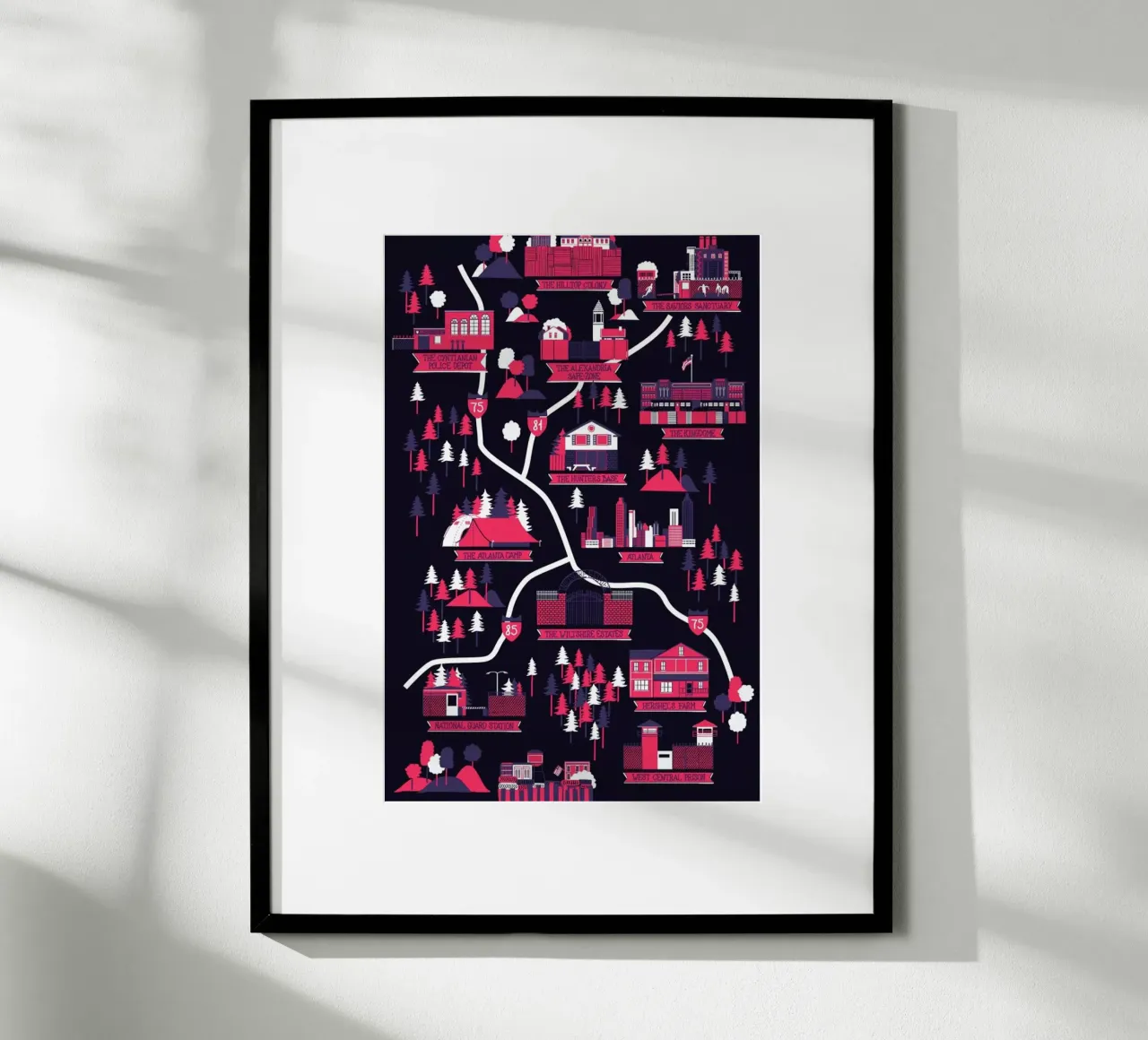 The Walking Dead map poster da Róbert Farkas