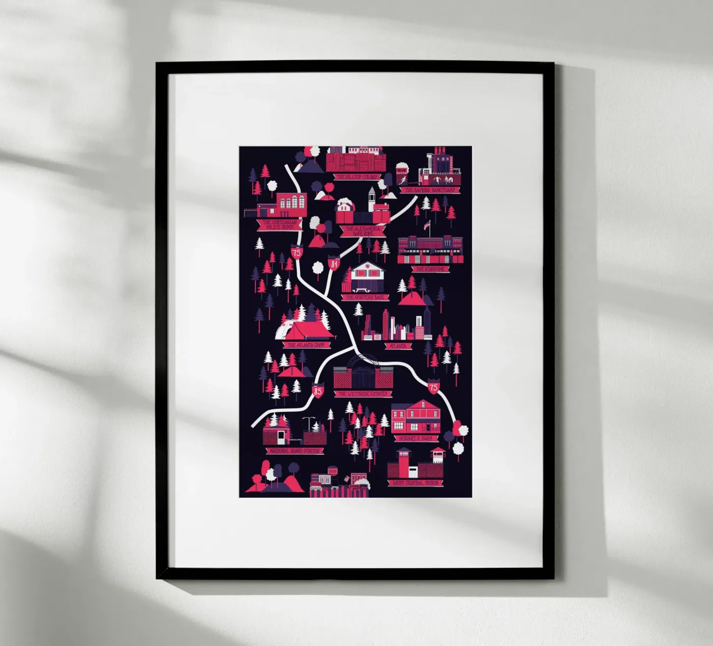 The Walking Dead map poster da Róbert Farkas