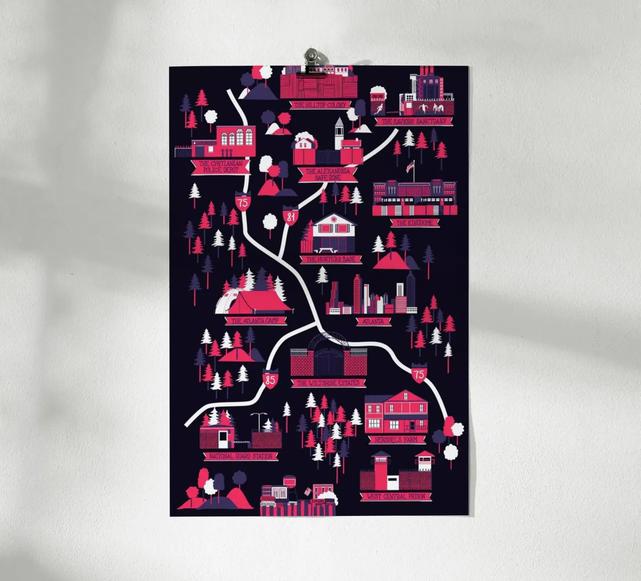 The Walking Dead map poster da Róbert Farkas