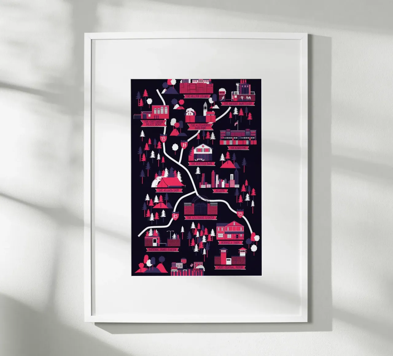 The Walking Dead map poster da Róbert Farkas