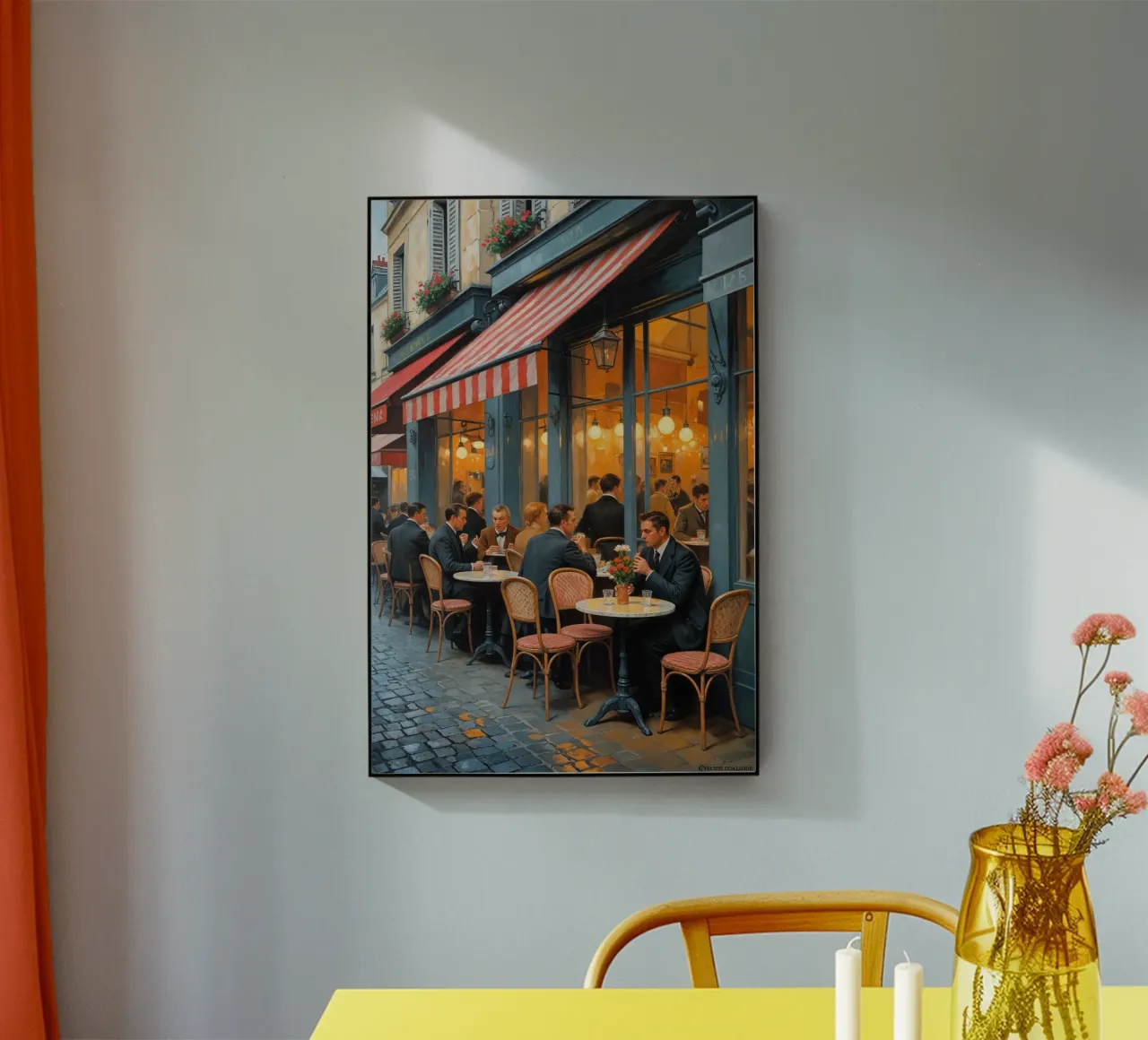 Parisian Café with Vibrant Atmosphere plexiglass da AlbertKlee