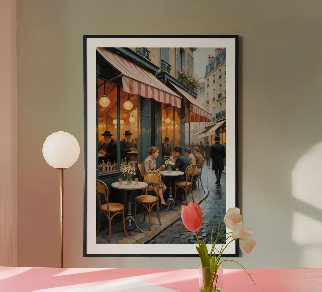Timeless Parisian Café Ambiance poster by AlbertKlee