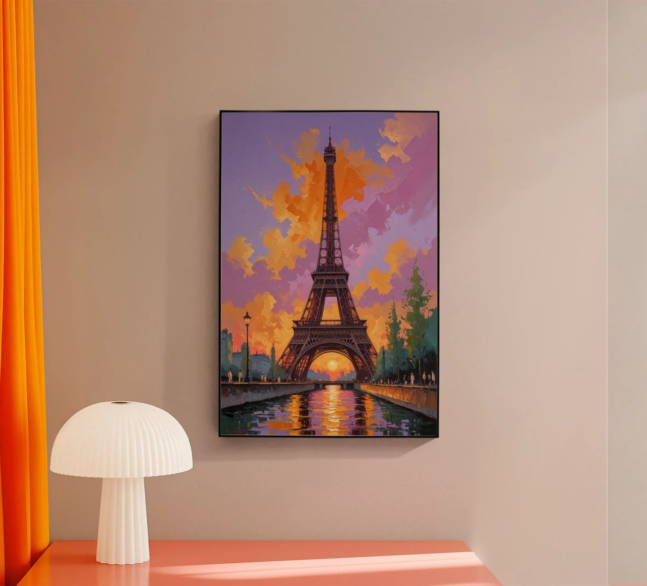 The Eiffel Tower Amidst Sunset Splendor plexiglass da AlbertKlee